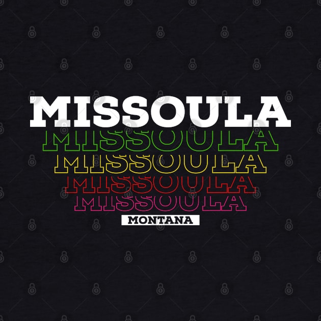 I Love Missoula Montana USA Vintage by Zen Cosmos Official